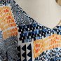 Chaus New York Color Print Detail Stretch Top Size XL