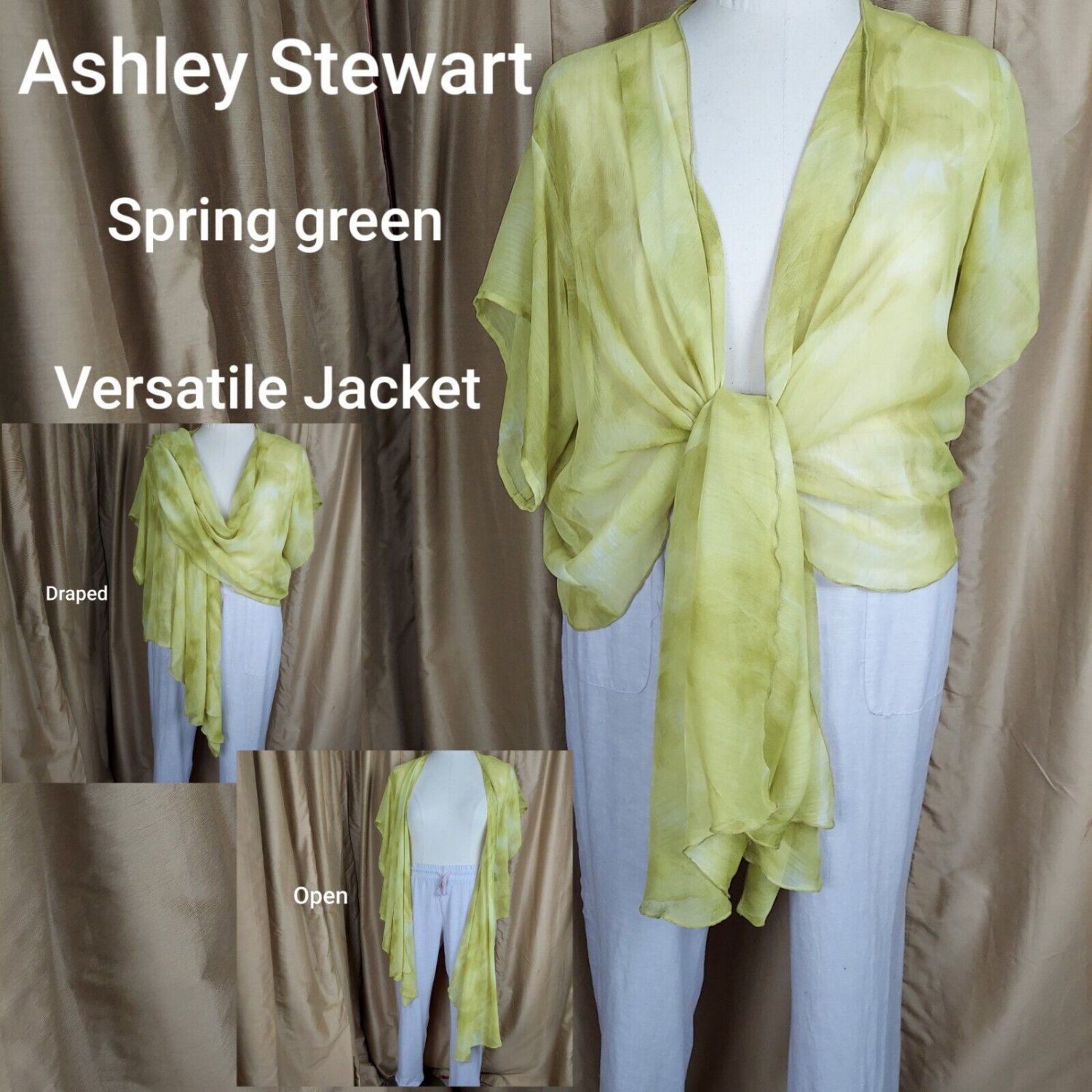 Ashley Stewart Spring Green Versatile Jacket Size 18/20