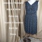 Jessica Howard Black And White Polka-dot Double V Neckline Back Zip Dress...
