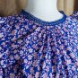 J.crew Blue & White Floral Print 100% Cotton Ruffled Detail Top Size PXS