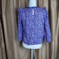 J.crew Blue & White Floral Print 100% Cotton Ruffled Detail Top Size PXS
