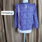 J.crew Blue & White Floral Print 100% Cotton Ruffled Detail Top Size PXS