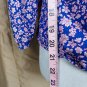 J.crew Blue & White Floral Print 100% Cotton Ruffled Detail Top Size PXS
