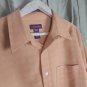 Covington Sunset Orange Short Sleeves Upper Pocket Button Down Shirt Size L