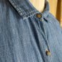 Tommy Hilfiger Blue Denim Cotton Side Pockets Logo Button Down Belted Shirt...