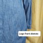 Tommy Hilfiger Blue Denim Cotton Side Pockets Logo Button Down Belted Shirt...