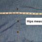 Tommy Hilfiger Blue Denim Cotton Side Pockets Logo Button Down Belted Shirt...