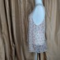 Aerie Beige Floral Print Scoop Neckline Sheer Tank Top Size L