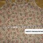 Aerie Beige Floral Print Scoop Neckline Sheer Tank Top Size L