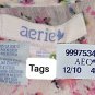 Aerie Beige Floral Print Scoop Neckline Sheer Tank Top Size L
