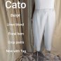 New Cato Beige Linen Blend Crop Floral Hem Pants Size 20W