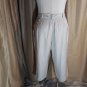 New Cato Beige Linen Blend Crop Floral Hem Pants Size 20W