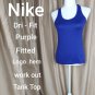 Nike Dri-fit Purple Logo Hem Work Out Tank Size S
