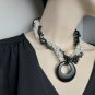 Fashion Jewelry Black And White Statement Necklace