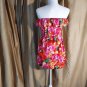 Forever 21 Floral Print Strapless Side Pockets Mini Dress Size M