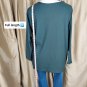 New Terra & Sky Green Dark Aloe Spandex Blend Ribbed Long Sleeves Sweet Heart...