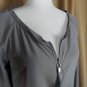 Jennifer Lopez Gray Mix Fabric Zip Adjustable Neckline Detail Top Size XS