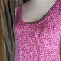 Old Nany Pink & White Print Side Split Tank Size XL