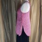 Old Nany Pink & White Print Side Split Tank Size XL
