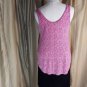Old Nany Pink & White Print Side Split Tank Size XL