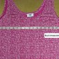 Old Nany Pink & White Print Side Split Tank Size XL