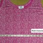 Old Nany Pink & White Print Side Split Tank Size XL
