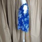 KAARI blue Blue Floral Print Ruffled Detail Sleeveless Top Size M