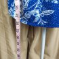 KAARI blue Blue Floral Print Ruffled Detail Sleeveless Top Size M