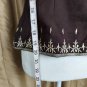 Old Navy Perfect Fit Brown & Ivory  Linen Blend Side Zip Top Size S
