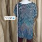 Ashley Stewart Black Sparkle Zigzag Spandex Blend Top Size 30/32