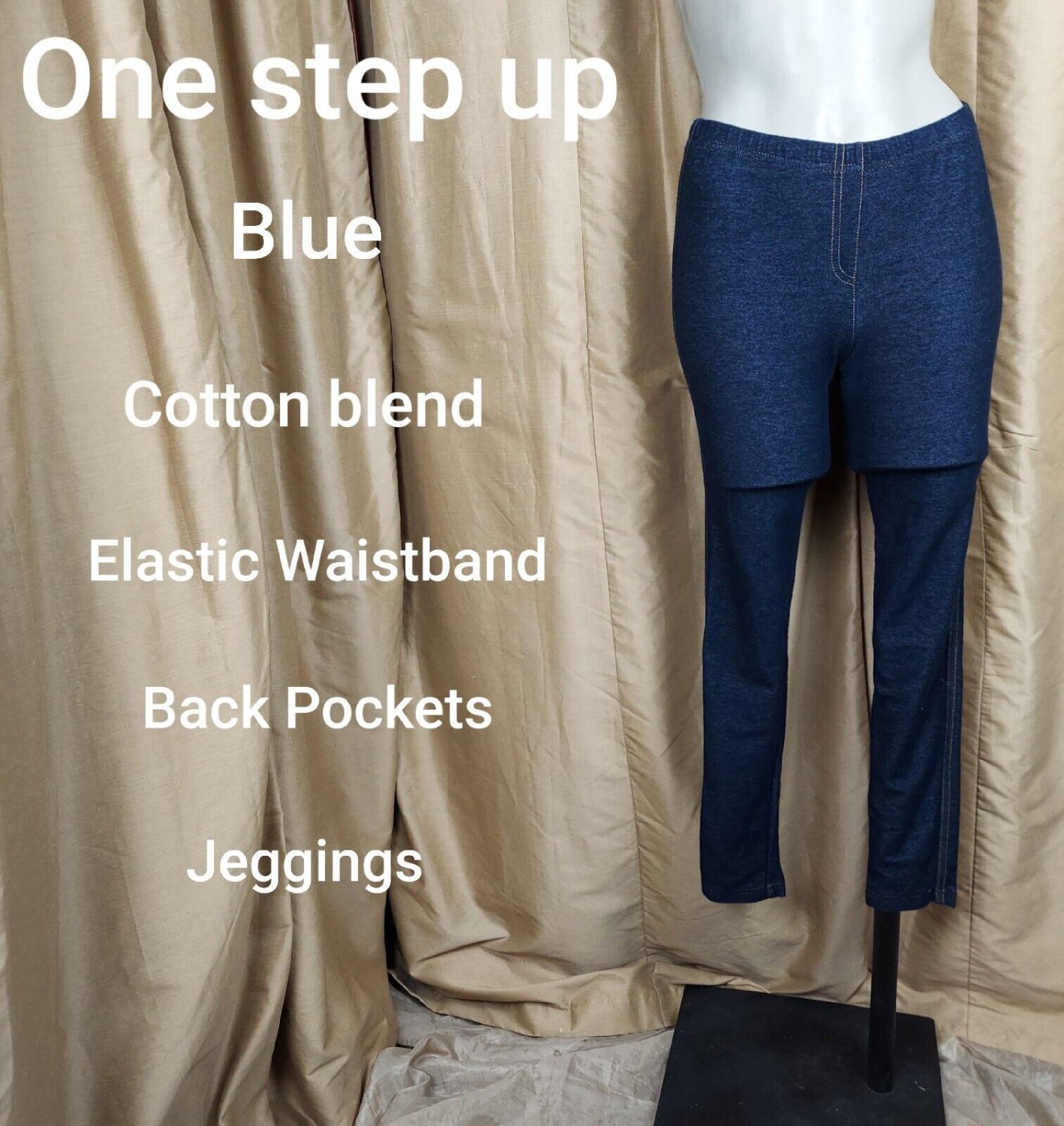 One Step Up Blue Back Pockets Jeggings Size M