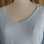 Time And Tru Starlight Blue V Neckline Cold Shoulder Top Size 22