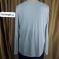 Time And Tru Starlight Blue V Neckline Cold Shoulder Top Size 22