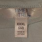 Time And Tru Starlight Blue V Neckline Cold Shoulder Top Size 22