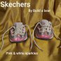 New Skechers By Build A Bear Pink And White Sparkles