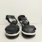 Guess Black & White Logo Hook And Loop Sandals Size 8M
