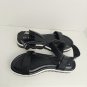 Guess Black & White Logo Hook And Loop Sandals Size 8M
