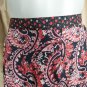 Virgo Berry Pink Print Faux Wrap Fully Lined Ruffled Hem Side Zip Skirt Size 14