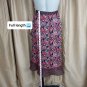 Virgo Berry Pink Print Faux Wrap Fully Lined Ruffled Hem Side Zip Skirt Size 14
