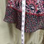 Virgo Berry Pink Print Faux Wrap Fully Lined Ruffled Hem Side Zip Skirt Size 14