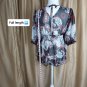 Sushi Flower Red & Black Pasliey Print Detail Blouse Size S