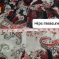 Sushi Flower Red & Black Pasliey Print Detail Blouse Size S