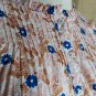 Talbots Pink With Blue Floral Print Cotton Ruffled Button Neck Long Sleeves...