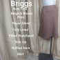 Briggs New York Brown Print Ruffled Hem Side Zip Skirt Size 10