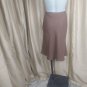 Briggs New York Brown Print Ruffled Hem Side Zip Skirt Size 10