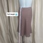 Briggs New York Brown Print Ruffled Hem Side Zip Skirt Size 10