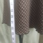 Briggs New York Brown Print Ruffled Hem Side Zip Skirt Size 10