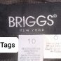 Briggs New York Brown Print Ruffled Hem Side Zip Skirt Size 10