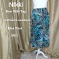 N.W.T Bluw Print Full Elastic Waistband Skirt Size 1X