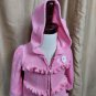 Gymboree Pink Ruffled Detail Zip Hooded Swim Cover Size 6- 12 Months